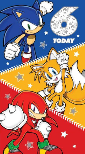 Picture of SONIC 6TH HAPPY BIRTHDAY CARD